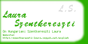 laura szentkereszti business card